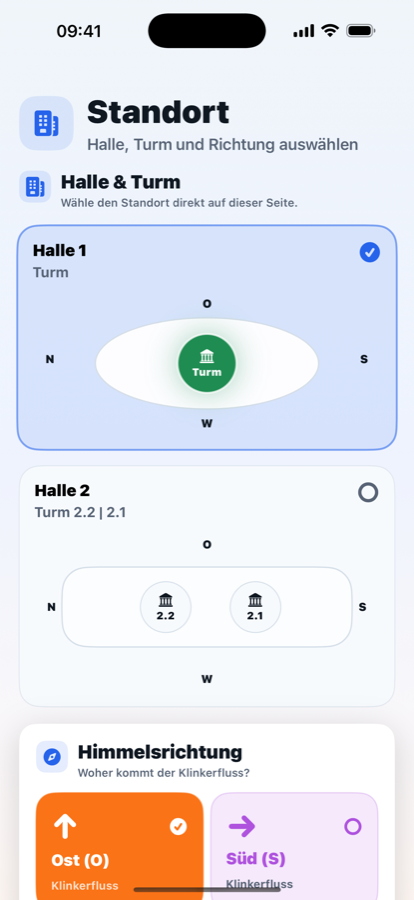iOS Screenshot Halle & Turm